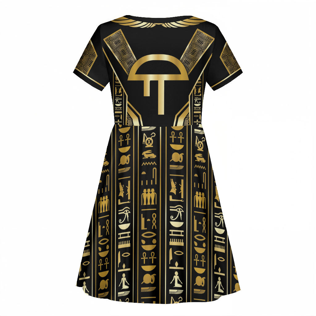 Egypt Amenta Kid Short Sleeve Dress Ancient Mythology Underworld Realm