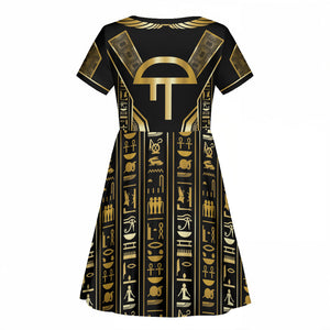 Egypt Amenta Kid Short Sleeve Dress Ancient Mythology Underworld Realm