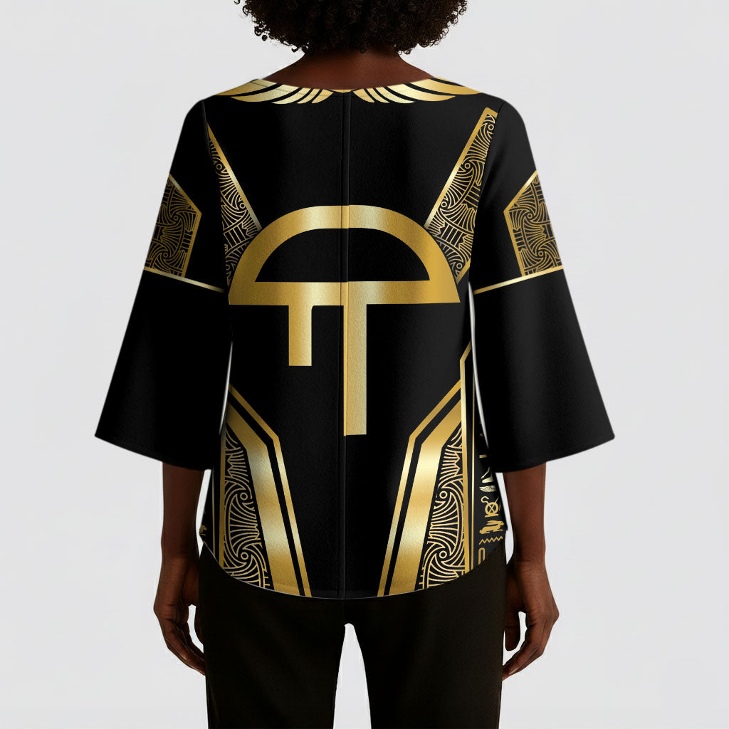 Egypt Amenta Kimono Sleeve Blouse Ancient Mythology Underworld Realm