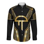 Egypt Amenta Long Sleeve Button Shirt Ancient Mythology Underworld Realm