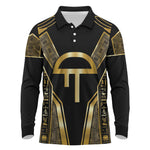 Egypt Amenta Long Sleeve Polo Shirt Ancient Mythology Underworld Realm