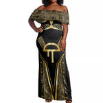 Egypt Amenta Off Shoulder Maxi Dress Ancient Mythology Underworld Realm