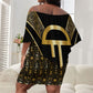 Egypt Amenta Off Shoulder Short Dress Ancient Mythology Underworld Realm
