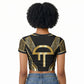 Egypt Amenta Raglan Cropped T shirt Ancient Mythology Underworld Realm