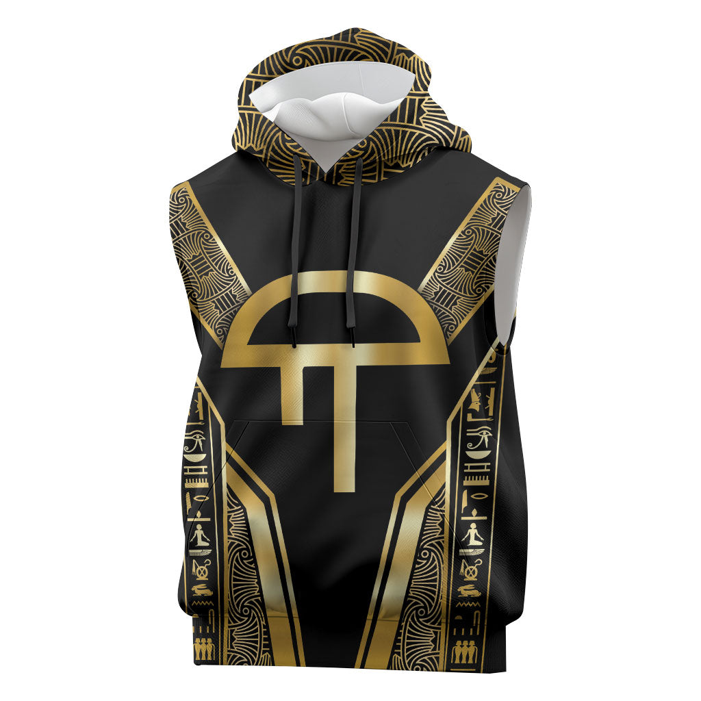 Egypt Amenta Sleeveless Hoodie Ancient Mythology Underworld Realm