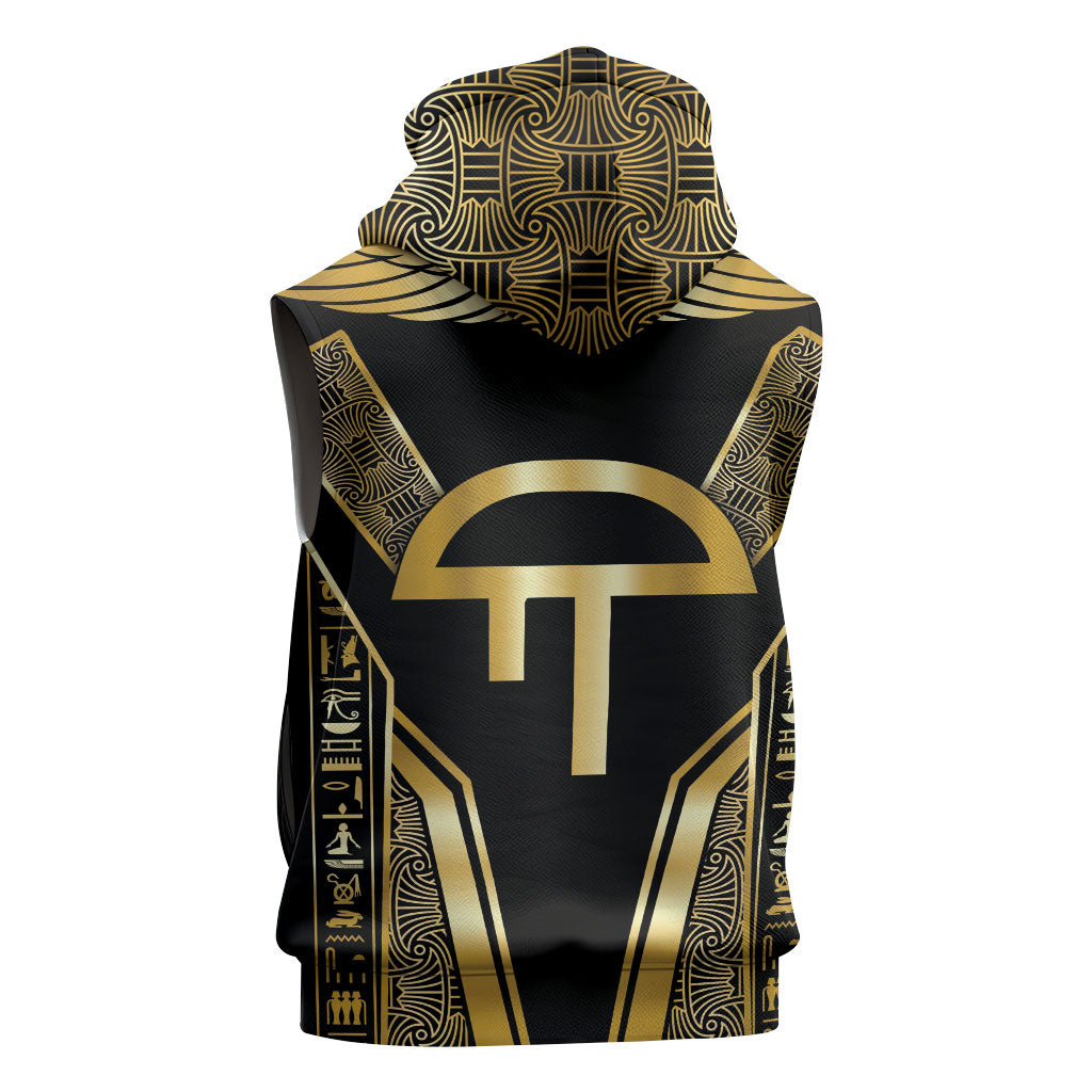Egypt Amenta Sleeveless Hoodie Ancient Mythology Underworld Realm