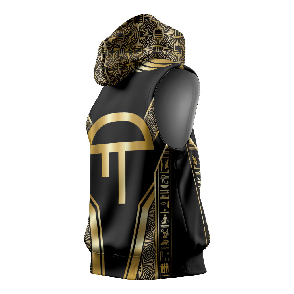 Egypt Amenta Sleeveless Hoodie Ancient Mythology Underworld Realm