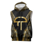 Egypt Amenta Sleeveless Zip Hoodie Ancient Mythology Underworld Realm