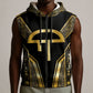 Egypt Amenta Sleeveless Zip Hoodie Ancient Mythology Underworld Realm
