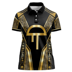 Egypt Amenta Women Polo Shirt Ancient Mythology Underworld Realm
