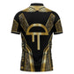 Egypt Amenta Zipper Polo Shirt Ancient Mythology Underworld Realm