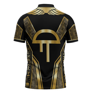 Egypt Amenta Zipper Polo Shirt Ancient Mythology Underworld Realm