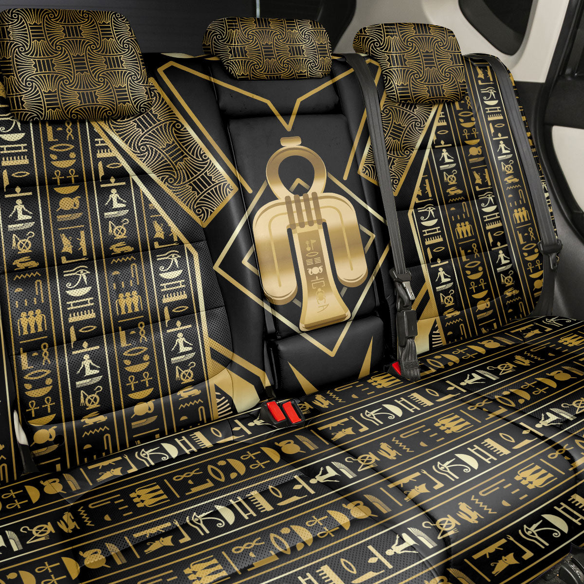 Egypt Tyet Back Car Seat Cover Ancient Mythology Knot Of Isis Gold