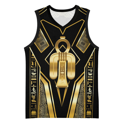 Egypt Tyet Basketball Jersey Ancient Mythology Knot Of Isis Gold