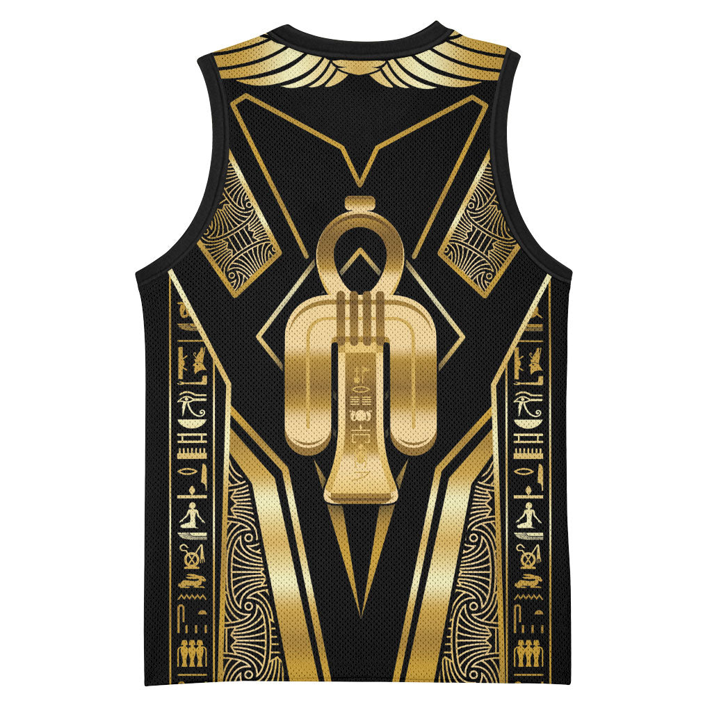 Egypt Tyet Basketball Jersey Ancient Mythology Knot Of Isis Gold