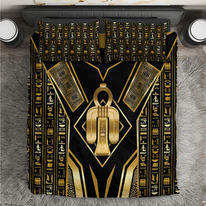 Egypt Tyet Bedding Set Ancient Mythology Knot Of Isis Gold