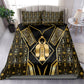 Egypt Tyet Bedding Set Ancient Mythology Knot Of Isis Gold