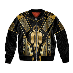 Egypt Tyet Bomber Jacket Ancient Mythology Knot Of Isis Gold