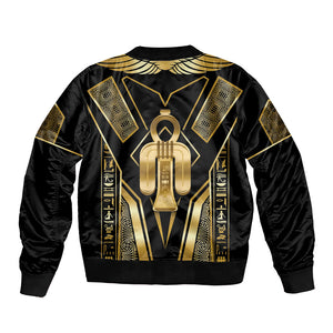 Egypt Tyet Bomber Jacket Ancient Mythology Knot Of Isis Gold