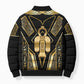 Egypt Tyet Bomber Puffer Jacket Ancient Mythology Knot Of Isis Gold