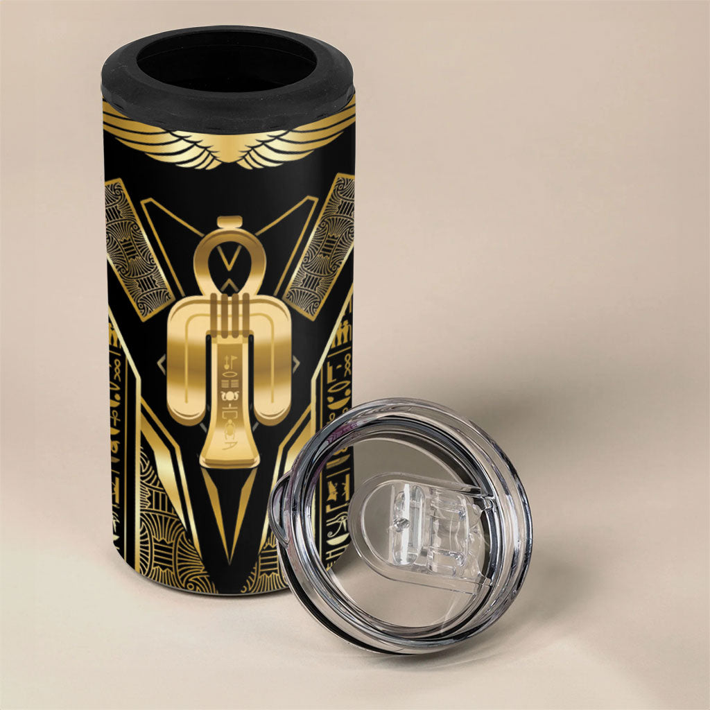Egypt Tyet 4 in 1 Can Cooler Tumbler Ancient Mythology Knot Of Isis Gold