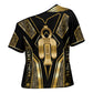Egypt Tyet Cross Shoulder Shirt Ancient Mythology Knot Of Isis Gold