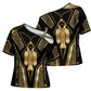 Egypt Tyet Cross Shoulder Shirt Ancient Mythology Knot Of Isis Gold