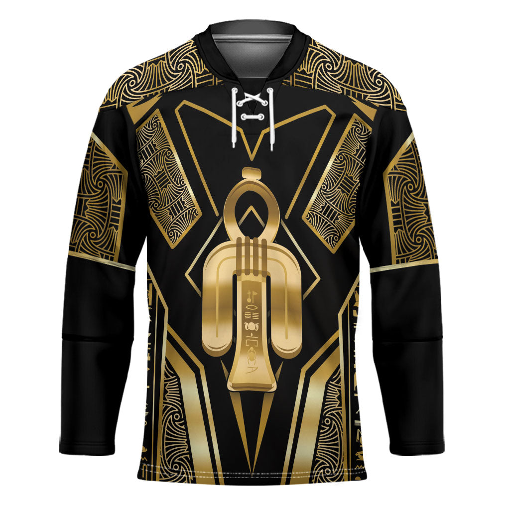 Egypt Tyet Hockey Jersey Ancient Mythology Knot Of Isis Gold
