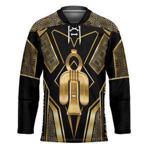 Egypt Tyet Hockey Jersey Ancient Mythology Knot Of Isis Gold