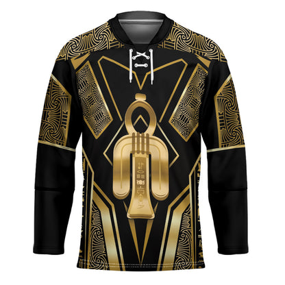 Egypt Tyet Hockey Jersey Ancient Mythology Knot Of Isis Gold