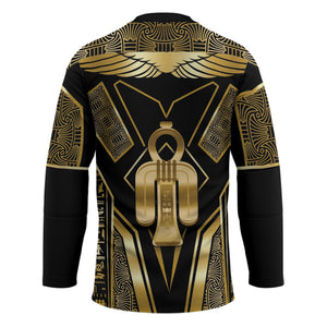 Egypt Tyet Hockey Jersey Ancient Mythology Knot Of Isis Gold