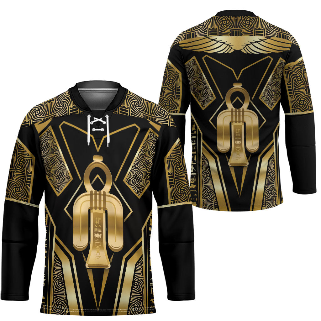 Egypt Tyet Hockey Jersey Ancient Mythology Knot Of Isis Gold