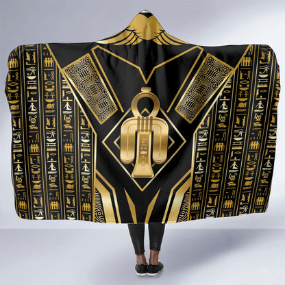 Egypt Tyet Hooded Blanket Ancient Mythology Knot Of Isis Gold
