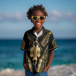 Egypt Tyet Kid Hawaiian Shirt Ancient Mythology Knot Of Isis Gold