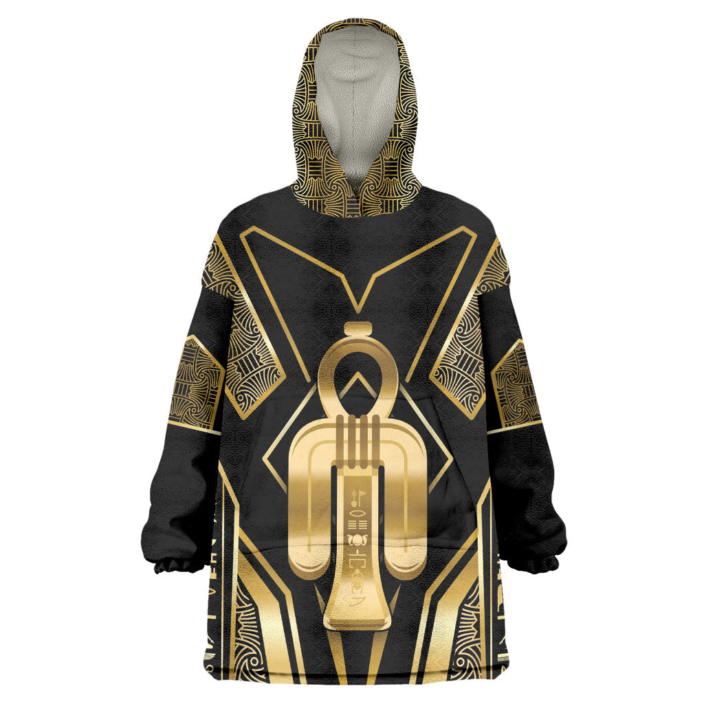 Egypt Tyet Kid Wearable Blanket Hoodie Ancient Mythology Knot Of Isis Gold