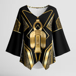 Egypt Tyet Kimono Sleeve Blouse Ancient Mythology Knot Of Isis Gold