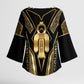 Egypt Tyet Kimono Sleeve Blouse Ancient Mythology Knot Of Isis Gold