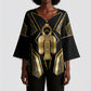 Egypt Tyet Kimono Sleeve Blouse Ancient Mythology Knot Of Isis Gold