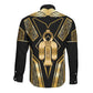Egypt Tyet Long Sleeve Button Shirt Ancient Mythology Knot Of Isis Gold