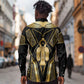 Egypt Tyet Long Sleeve Button Shirt Ancient Mythology Knot Of Isis Gold
