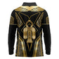 Egypt Tyet Long Sleeve Polo Shirt Ancient Mythology Knot Of Isis Gold