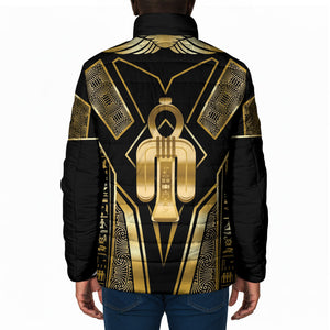 Egypt Tyet Padded Jacket Ancient Mythology Knot Of Isis Gold