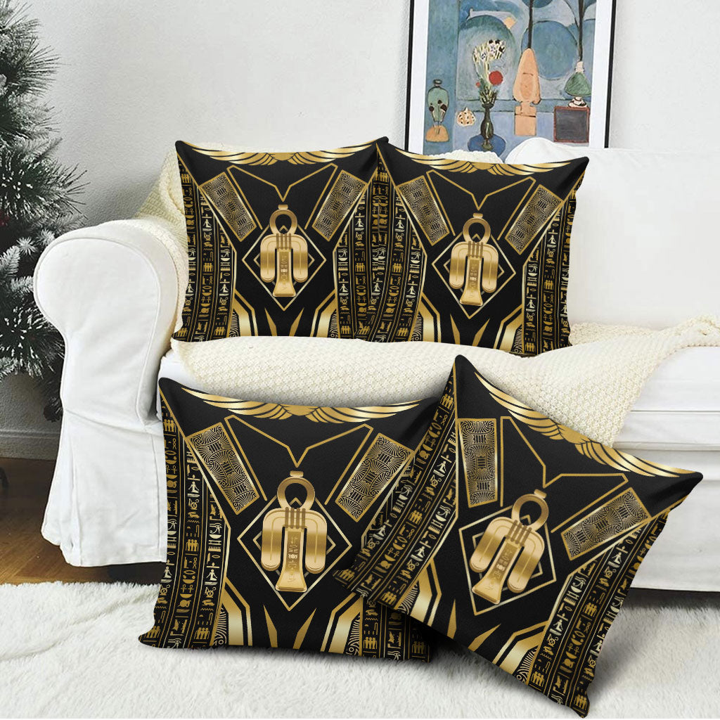 Egypt Tyet Pillow Cover Ancient Mythology Knot Of Isis Gold