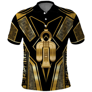 Egypt Tyet Polo Shirt Ancient Mythology Knot Of Isis Gold