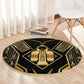 Egypt Tyet Round Carpet Ancient Mythology Knot Of Isis Gold