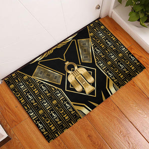 Egypt Tyet Rubber Doormat Ancient Mythology Knot Of Isis Gold