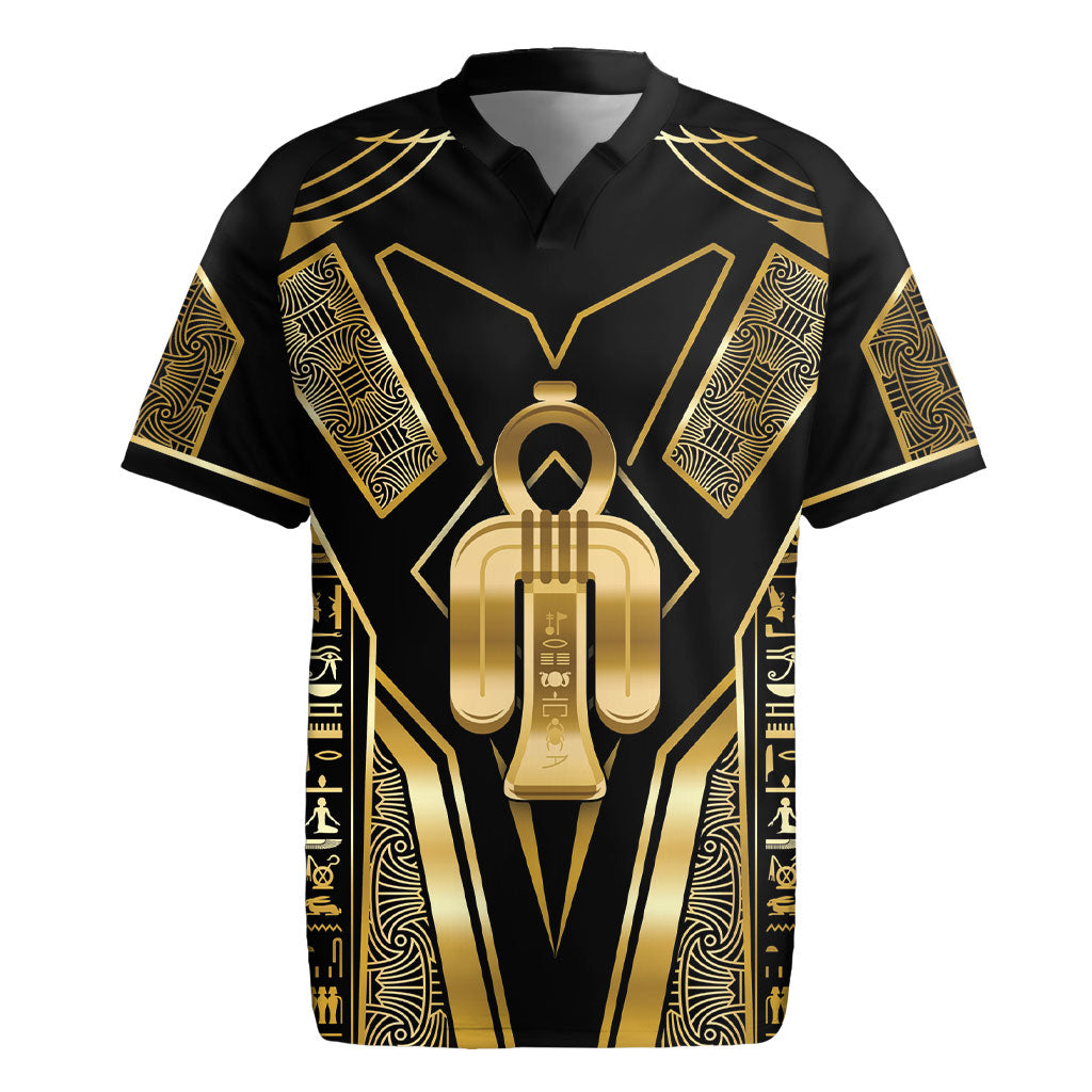 Egypt Tyet Rugby Jersey Ancient Mythology Knot Of Isis Gold