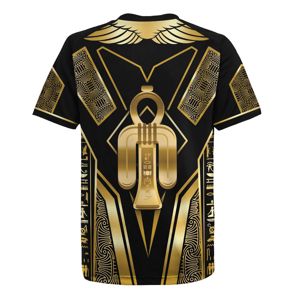 Egypt Tyet Rugby Jersey Ancient Mythology Knot Of Isis Gold