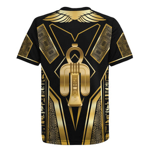 Egypt Tyet Rugby Jersey Ancient Mythology Knot Of Isis Gold