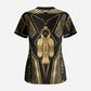 Egypt Tyet Scrub Top Ancient Mythology Knot Of Isis Gold